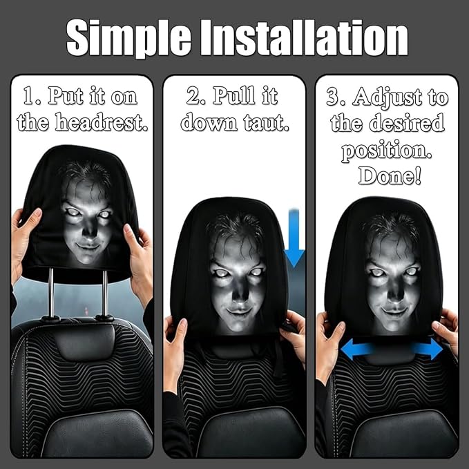 Scary Car Headrest Covers (Pack of 2)